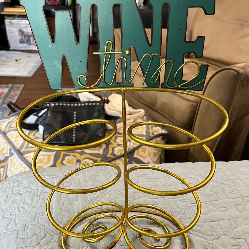 Gold Wine Holder Rack
